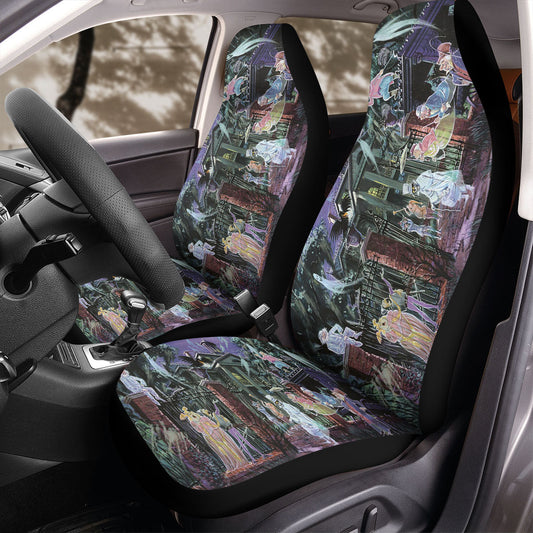 DN Car Seat Covers DN Haunted Mansion Graphic Seat Covers Colorful