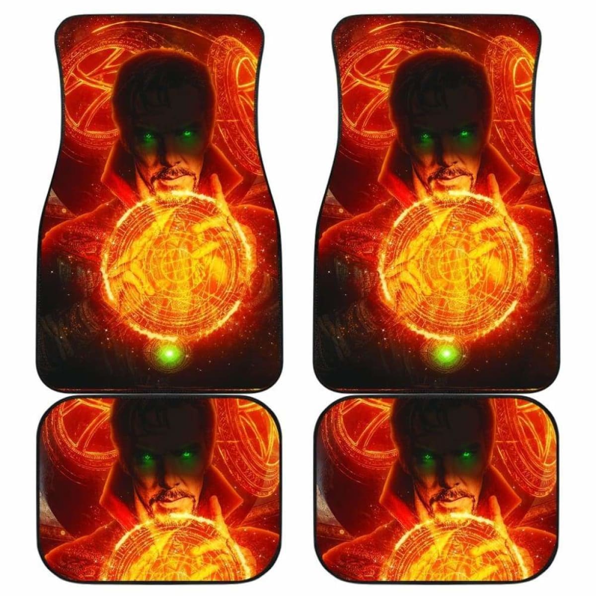 MV Car Floor Mats MV Doctor Strange Time Stone Power Magic Car Mats