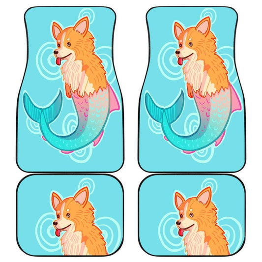 Dog Car Floor Mats Dog Fish Merdog Funny Graphic Car Mats