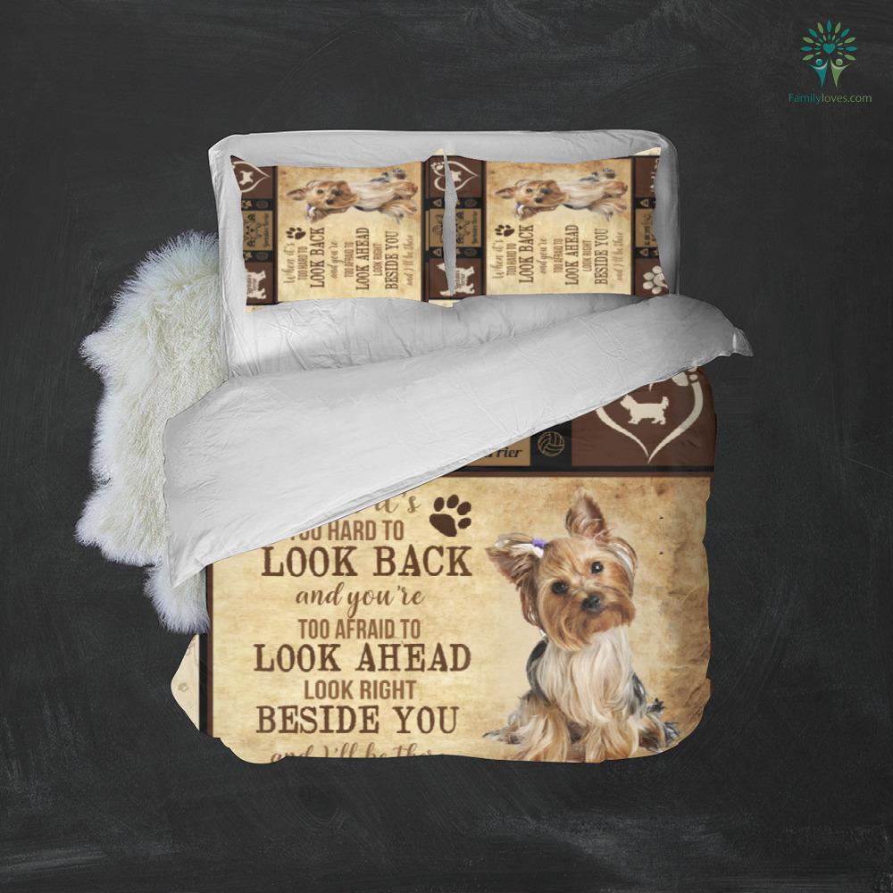 Dog Bedding Set I'll Be There Right Beside You Duvet Covers Brown Unique Gift