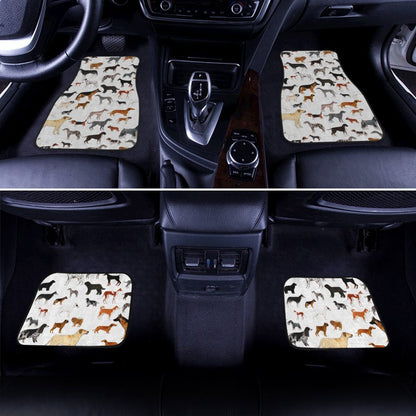 Dog Car Floor Mats All Type Of Dog Breeds Graphic Pattern Car Mats