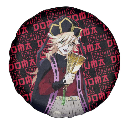 Demon Slayer Spare Tire Cover Demon Slayer Doma Demon Graphic Tire Covers Black Red