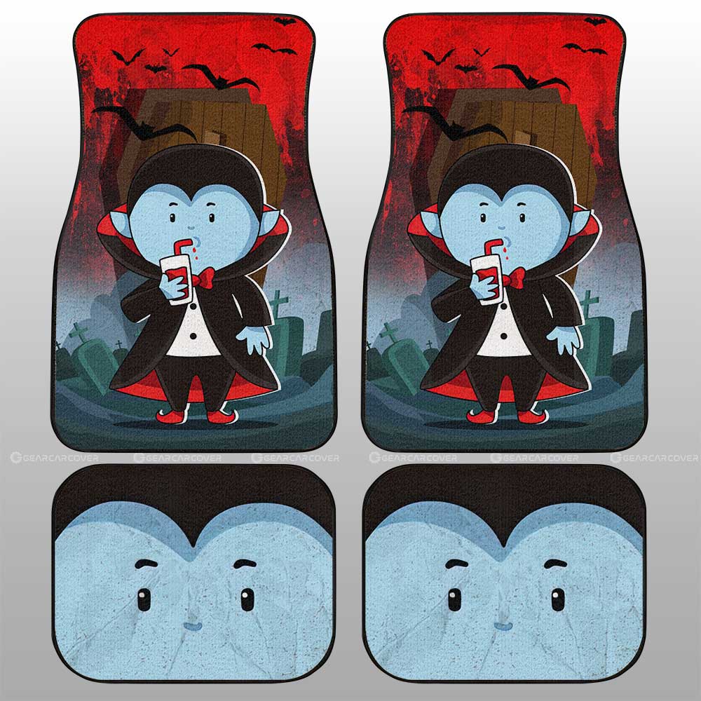 Halloween Car Mats Halloween Character Dracula Vampire Face Car Floor Mats Blue Red