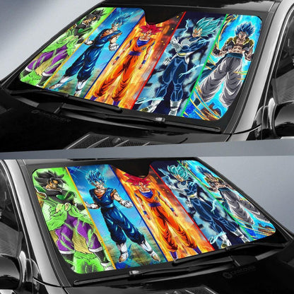 Dragon Ball Car Sun Shade Dragon Ball Powerful Characters Winshield Sun Shade Colorful