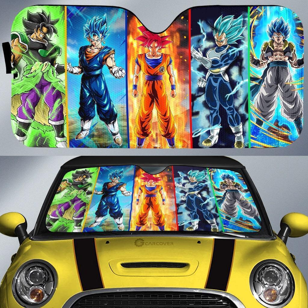 Dragon Ball Car Sun Shade Dragon Ball Powerful Characters Winshield Sun Shade Colorful