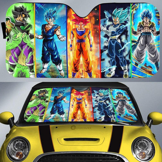 Dragon Ball Car Sun Shade Dragon Ball Powerful Characters Winshield Sun Shade Colorful