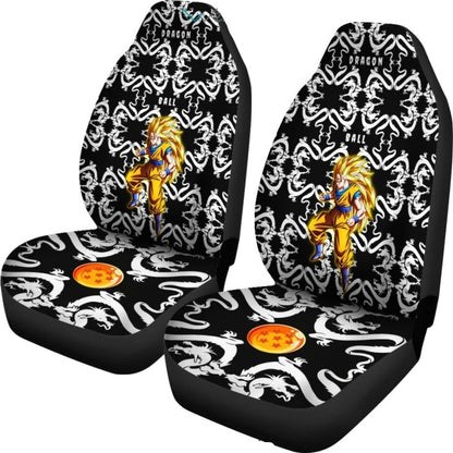 Dragon Ball Car Seat Covers Goku Graphic Dragon Patterns Seat Covers Black White