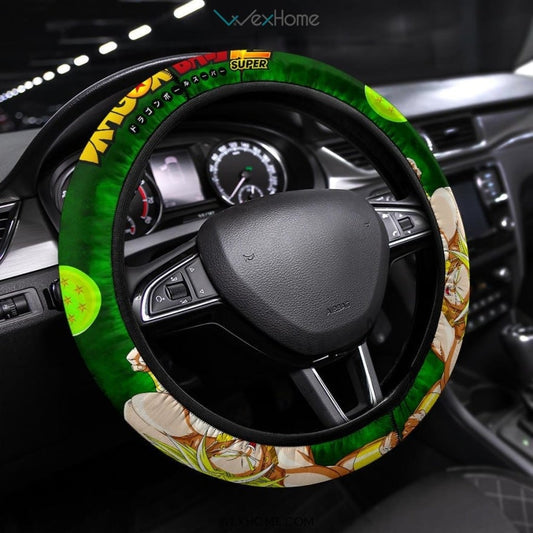 Dragon Ball Steering Wheel Cover Super Broly Green Balls Driving Wheel Cover Green