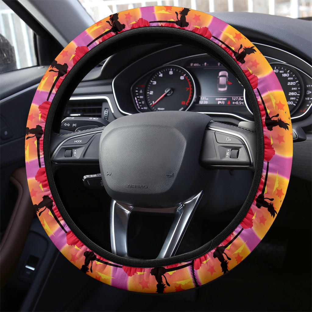 Dragon Ball Steering Wheel Cover Dragon Ball Goku Flying Driving Wheel Cover Orange