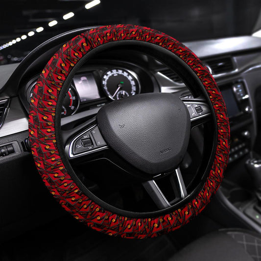 Dragon Ball Steering Wheel Cover Dragon Ball Z Pattern Driving Wheel Cover Red