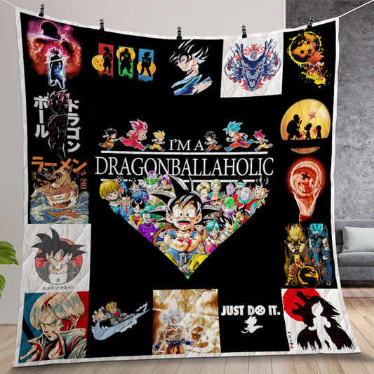 Dragon Ball Quilt I'm A DragonBallaholic Quilt Colorful