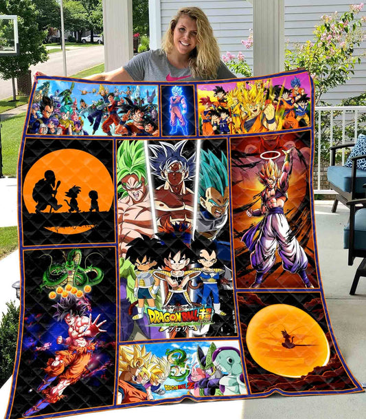 Dragon Ball Quilt Dragon Ball Goku Broly Vegeta Quilt Colorful