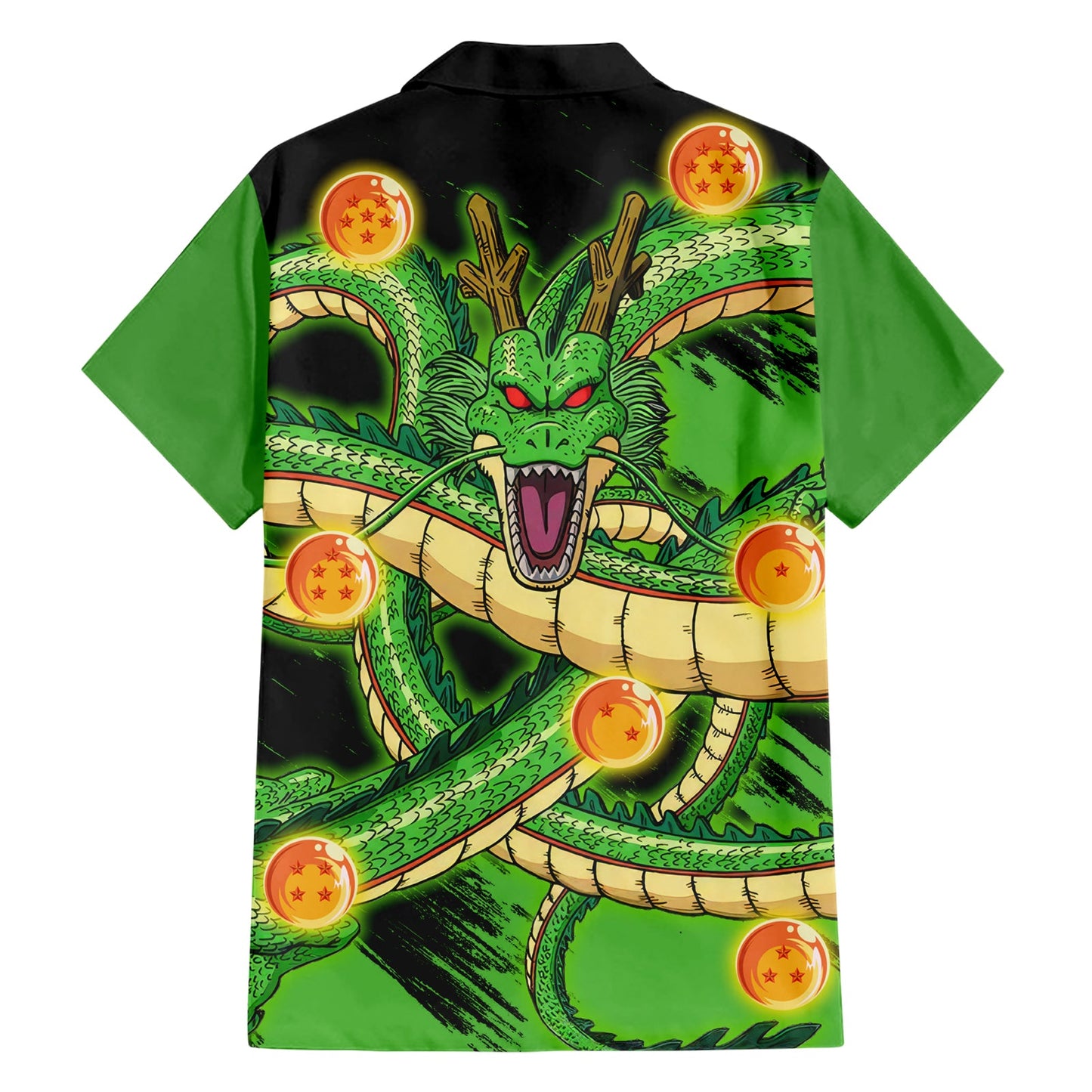 Dragon Ball Hawaii Shirt Shenron With All Dragon Balls Hawaiian Shirt Green Unisex