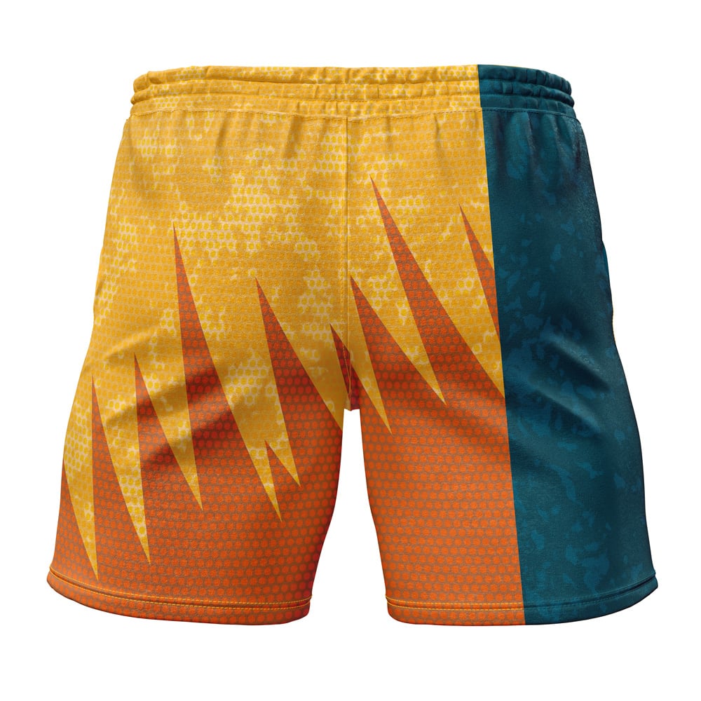 PKM Shorts PKM Dragonite Classic Graphic Beach Shorts Orange