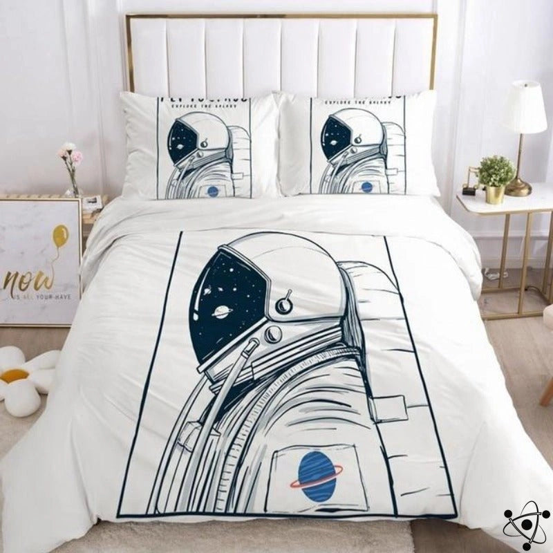 Astronaut Bedding Set Nasa Astronaut Suit And Helmet Duvet Covers White Unique Gift