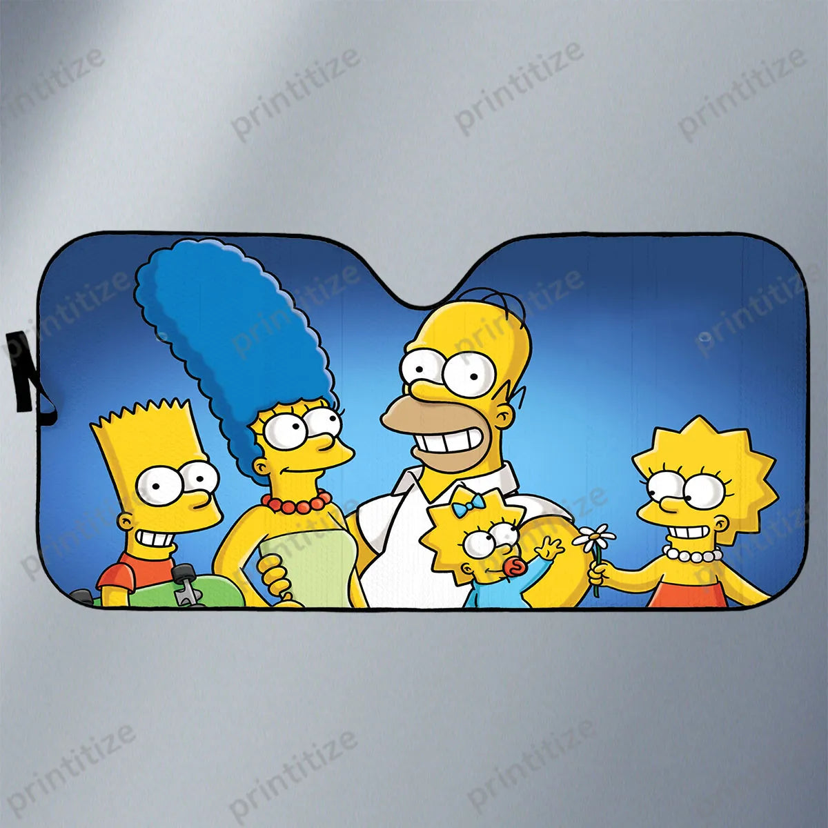 The Simpsons Car Sun Shade The Simpsons Family Members Winshield Sun Shade Blue Yellow