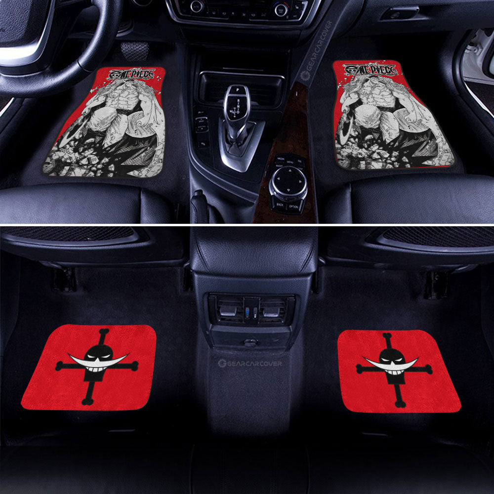 One Piece Car Mats One Piece Edward Newgate Graphic Jolly Roger Symbol Car Floor Mats Red White