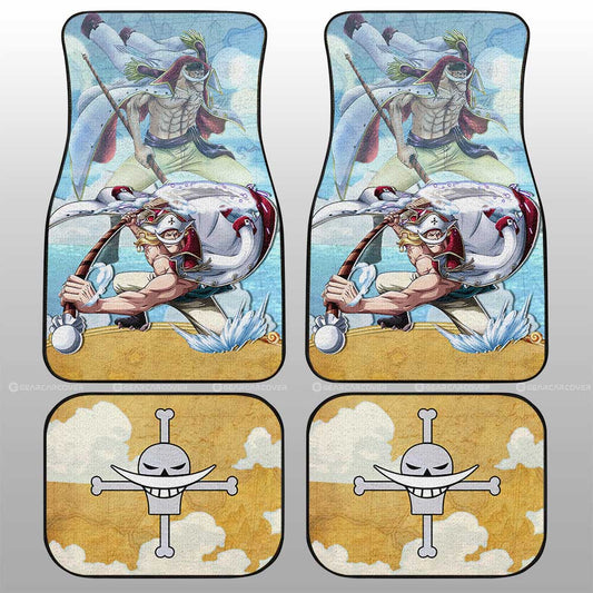 One Piece Car Mats Young Edward Newgate Jolly Roger Symbol Car Floor Mats Colorful