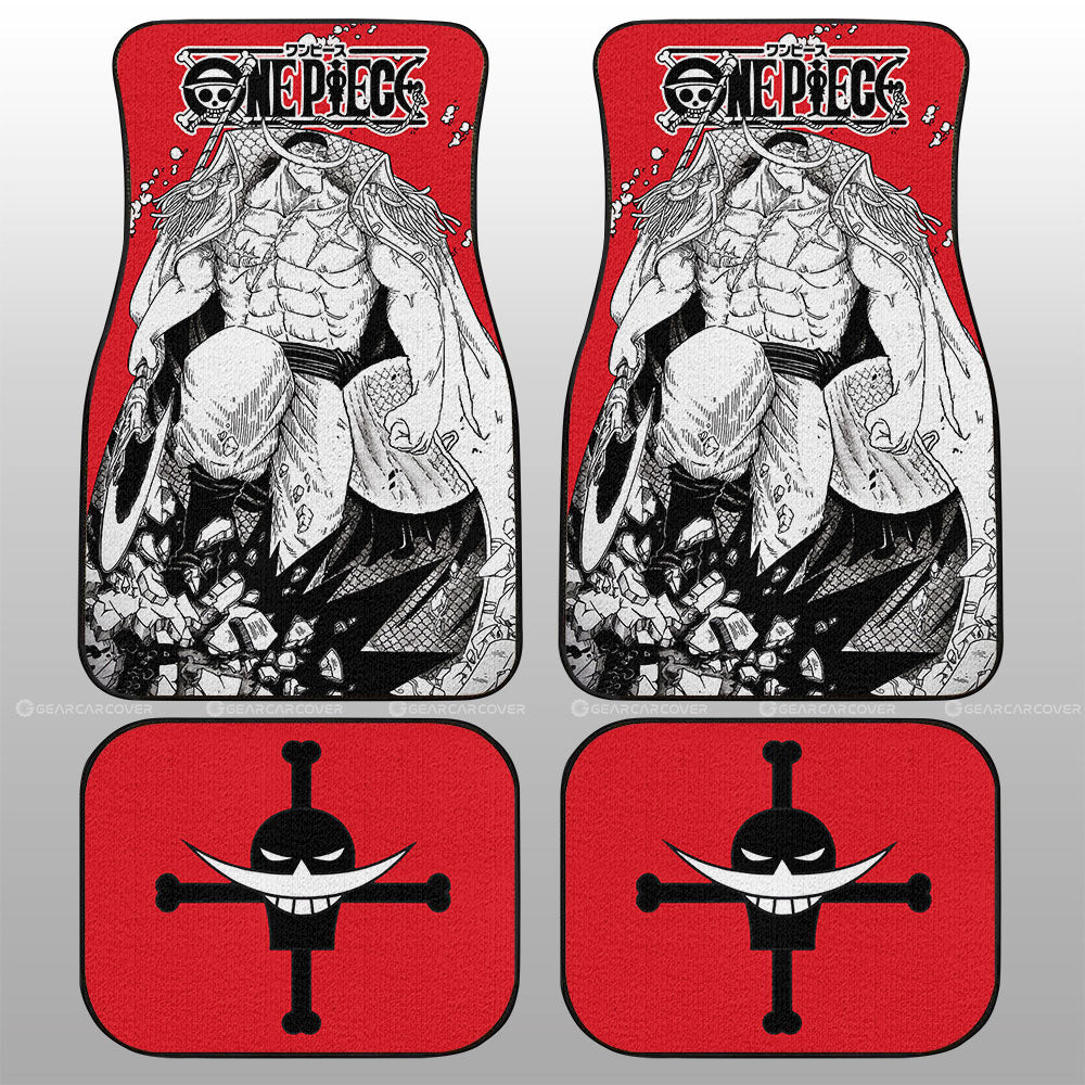 One Piece Car Mats One Piece Edward Newgate Graphic Jolly Roger Symbol Car Floor Mats Red White