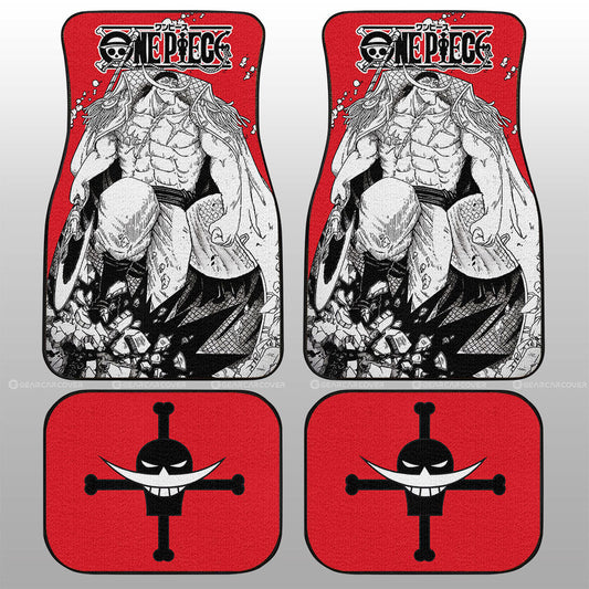 One Piece Car Mats One Piece Edward Newgate Graphic Jolly Roger Symbol Car Floor Mats Red White