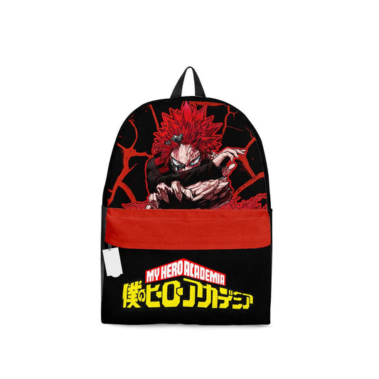 My Hero Academia Backpack Eijiro Kirishima Red Riot Hero Graphic Backpacks Black Red