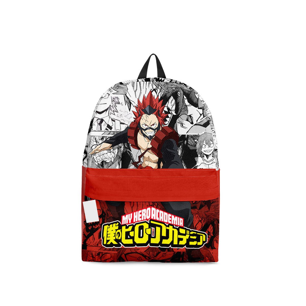 My Hero Academia Backpack Eijirou Kirishima Manga Pattern Backpacks Gray Red