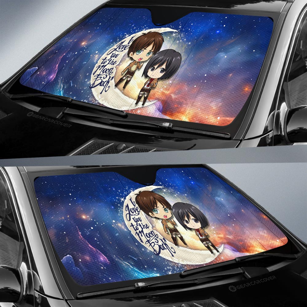 Eren And Mikasa Car Sunshade Custom Car Accessories