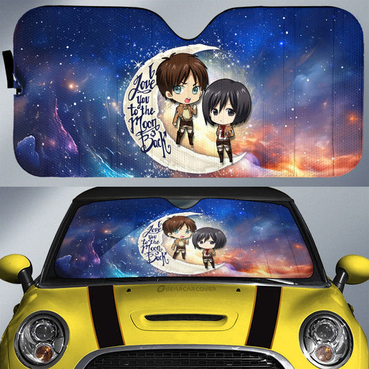 Eren And Mikasa Car Sunshade Custom Car Accessories