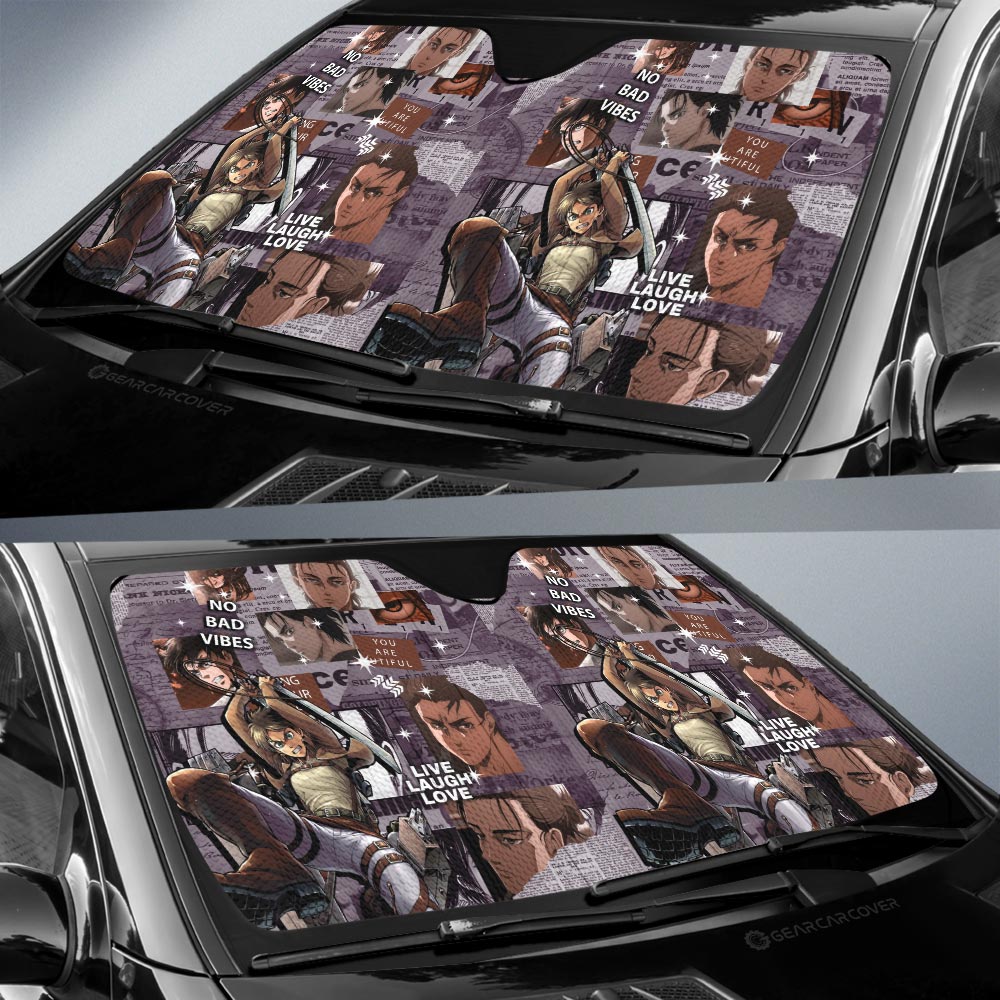 Eren Yeager Car Sunshade Custom Car Interior Accessories