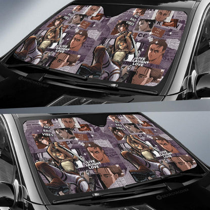 Eren Yeager Car Sunshade Custom Car Interior Accessories