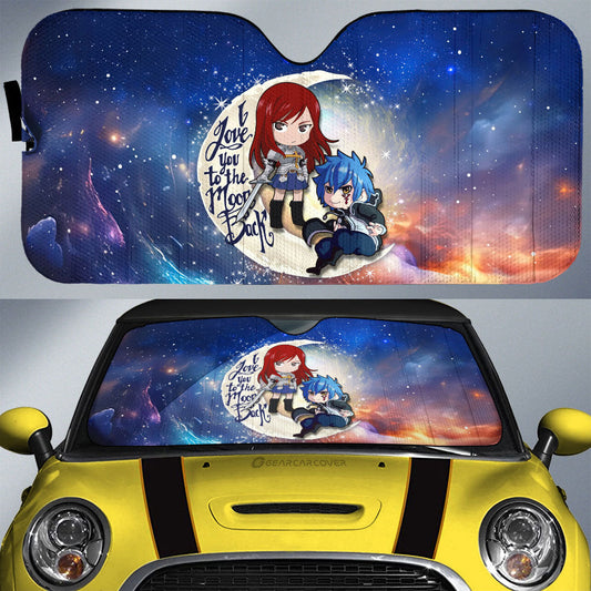 Erza And Jellal Car Sunshade Custom Car Accessories