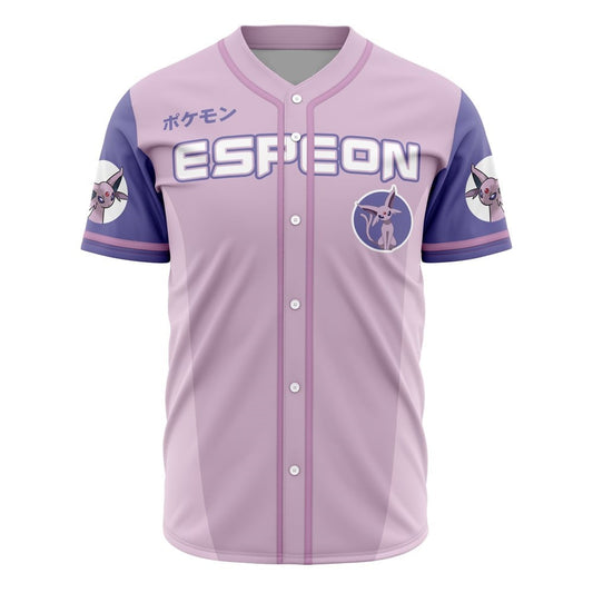 PKM Baseball Jersey Espeon Eeveelution PKM Jersey Shirt Pink Purple Unisex Adult New Release