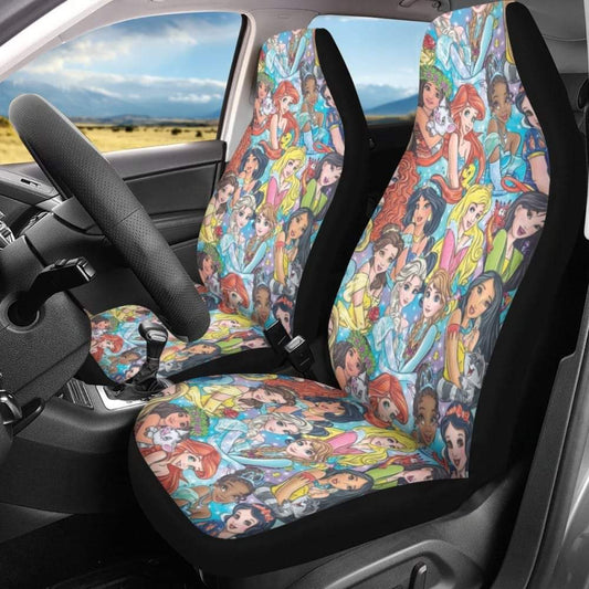 DN Car Seat Covers All DN Princesses Graphic Seat Covers Colorful