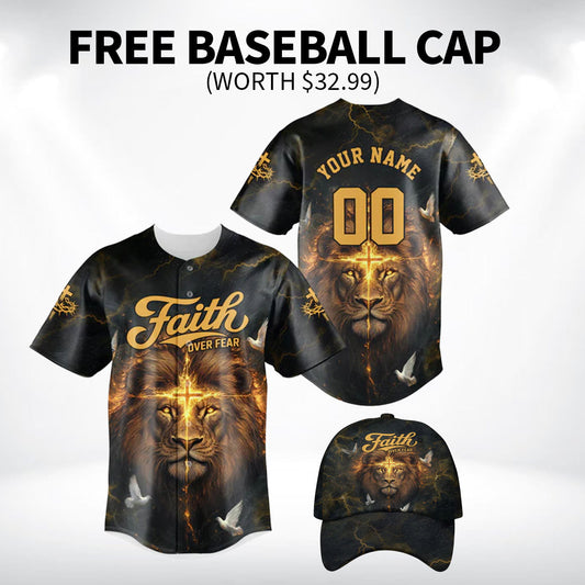 Faith Over Fear Divine Strength Baseball Jersey Bundle