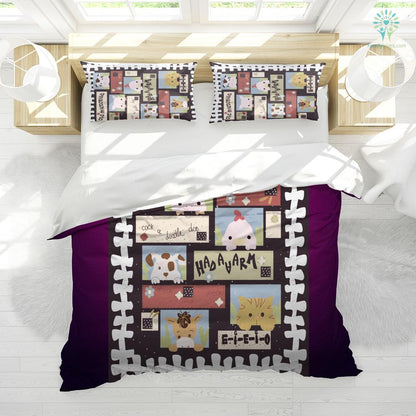 Farmer Bedding Set Old McDonald Had A Farm Duvet Covers Colorful Unique Gift