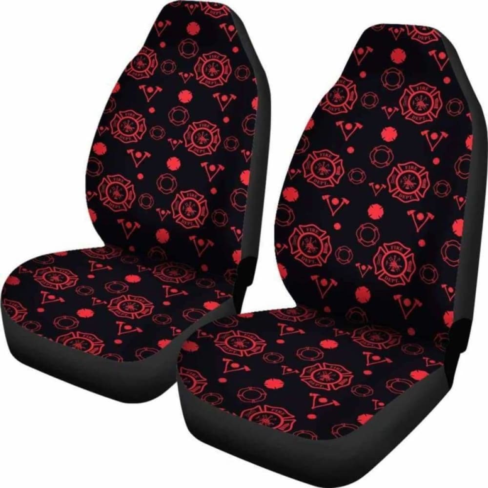 Firefighter Car Seat Covers Firefighter Axe And Badge Pattern Seat Covers Black Red