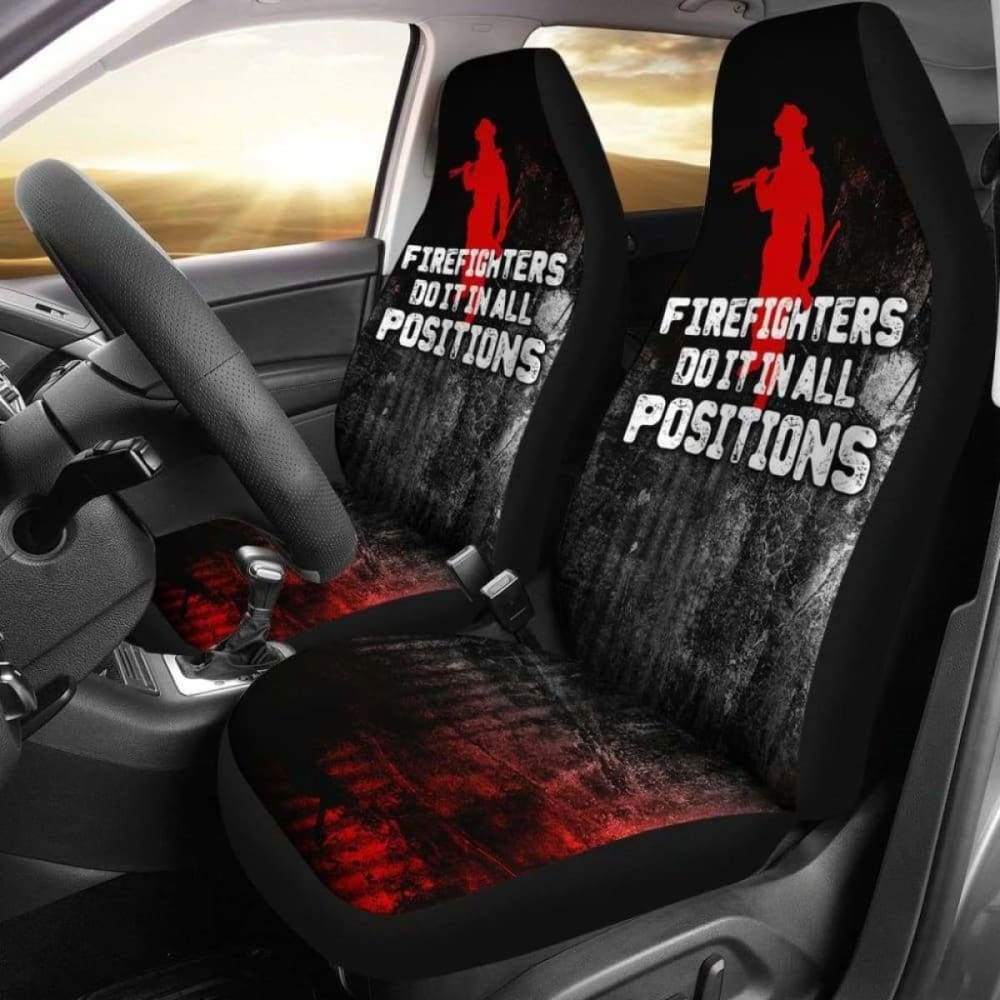 Firefighter Car Seat Covers Firefighters Do It All Positions Seat Covers Black Red