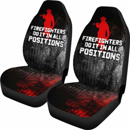 Firefighter Car Seat Covers Firefighters Do It All Positions Seat Covers Black Red