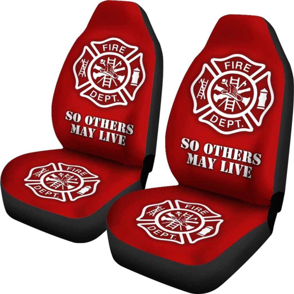 Firefighter Car Seat Covers Firefighter So Others May Live Seat Covers Red