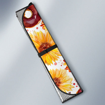 Flower Donuts Car Sunshade Custom Girly Pattern Car Accessories
