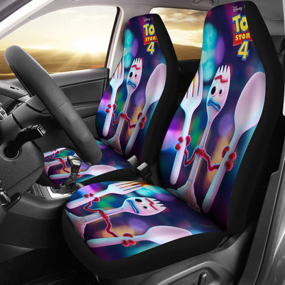 Toy Story Car Seat Covers Toy Story 4 Forky Character Seat Covers Colorful