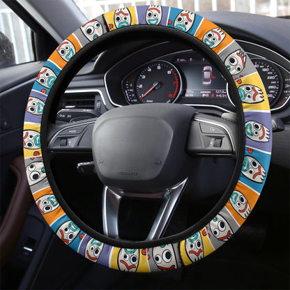 Toy Story Steering Wheel Cover Toy Story Forky Graphic Pattern Driving Wheel Cover Colorful