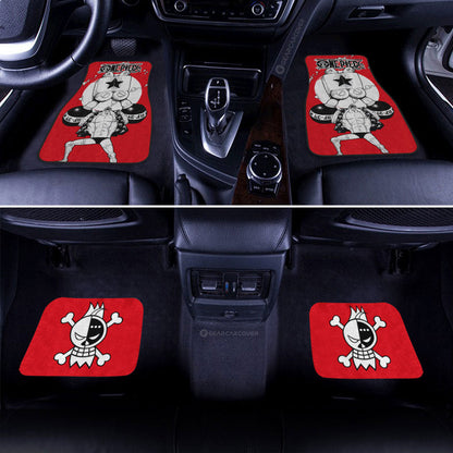 One Piece Car Mats One Piece Franky Jolly Roger Symbol Car Floor Mats Red White
