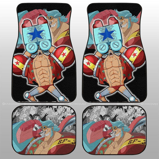 One Piece Car Mats One Piece Franky Face Graphic Car Floor Mats Colorful