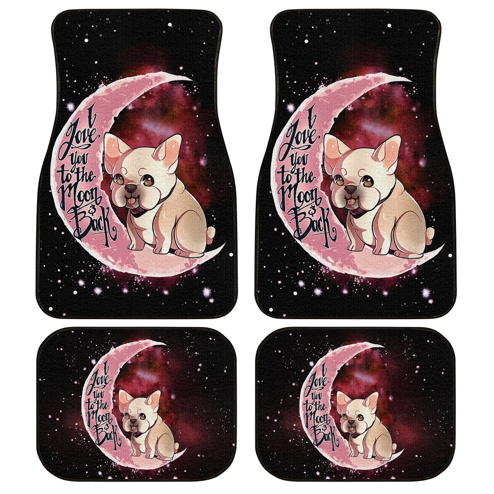 Dog Car Floor Mats Cute French Bulldog Love You To The Moon Galaxy Pattern Car Mats