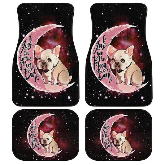 Dog Car Floor Mats Cute French Bulldog Love You To The Moon Galaxy Pattern Car Mats