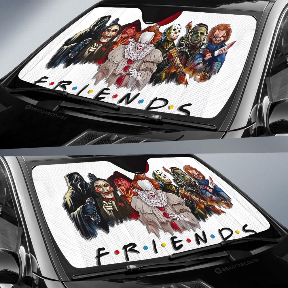 Friends Horror Mashup Car Sunshade Custom Car Accessories