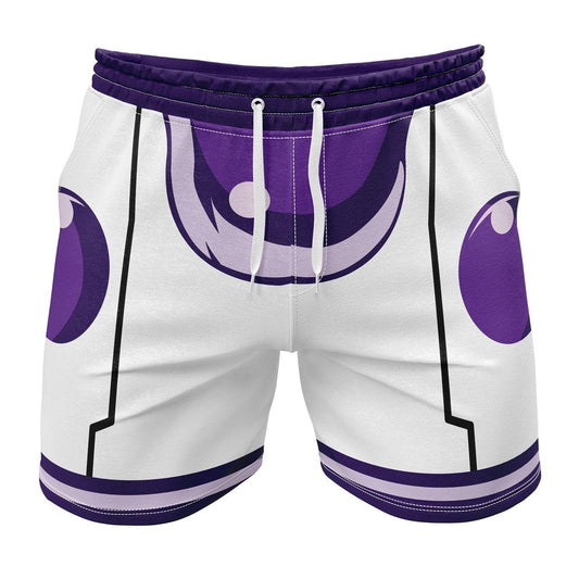 Dragon Ball Shorts Dragon Ball Frieza Final Form Beach Shorts White Purple