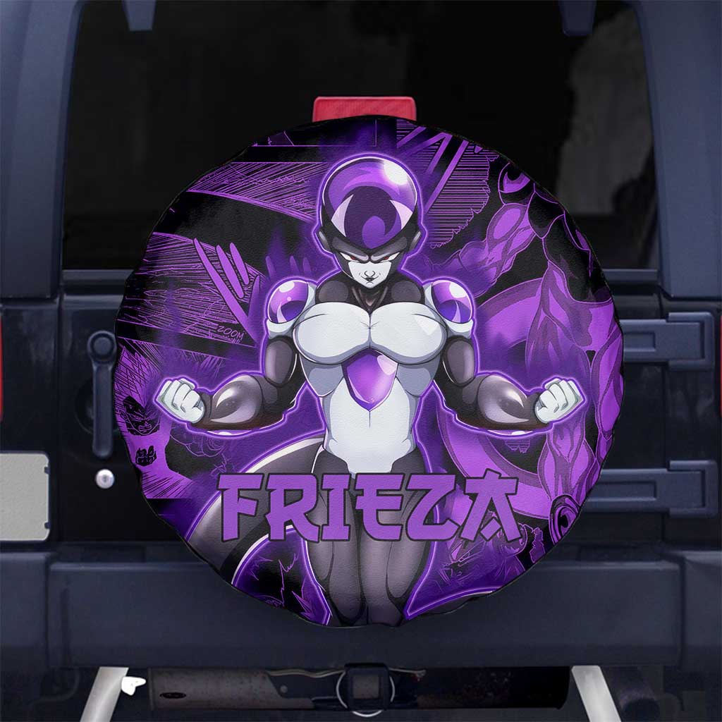Dragon Ball Spare Tire Cover Dragon Ball Frieza Manga Pattern Tire Covers Purple