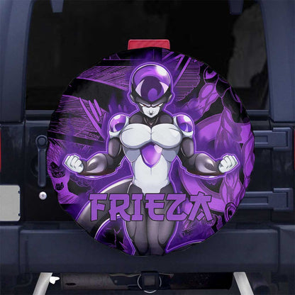 Dragon Ball Spare Tire Cover Dragon Ball Frieza Manga Pattern Tire Covers Purple